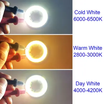 Apvalus 43mm COB (Chip LED Šviesos Šaltinis, Patalpų Apšvietimo Lempos, 5W 15V LED Lemputė Šiltai Dieną Šalta Balta Spalvos 43mm Žiedas COB Žibintai