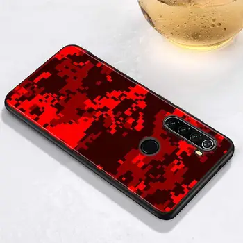 Armijos camo Camo Anti-Rudenį Telefoną Atveju Xiaomi Redmi 9 Pastaba 9S 8T Max 8 7 6 5 Pro 5A 4X 4 Minkštas Juodas Viršelis