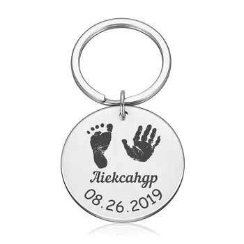 Asmeninį Kūdikių Key Chain Customed Vardas, pavardė, Gimimo Data, skirtas Naujagimių, Minint Kūdikių Statistika paketų prižiūrėtojų raktinę Nauja Mama, Dovana Klavišą Priedai