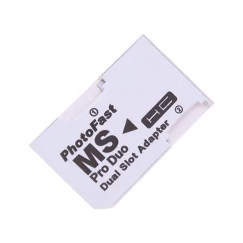 Atminties Kortelės Adapteris, 2 microSD/micro SDHC Korteles Adapteris Micro SD TF Atminties Stick MS Pro Duo PSP Kortelės Balta