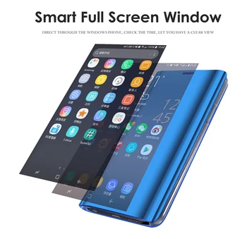 Atsparus Smūgiams Atveju Xiaomi Mi 10 Luxury Smart Veidrodis, Flip Dangtelis Xiaomi Mi 10 Pro Aksesuaras Ant Xiomi Mi10 Fundas Coque