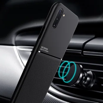 Atsparus smūgiams Magnetinio Automobilio Savininkas Telefono dėklas skirtas iPhone 11 Pro XS Max XR X 8 7 6 6s Plius 8Plus 7Plus SE2020 Odinis, Silikoninis Dangtelis