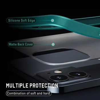 Atsparus smūgiams Silikoninis Telefono dėklas Skirtas iPhone 12 11 Pro Max Mini X XS XR 7 8 Plus SE 2 