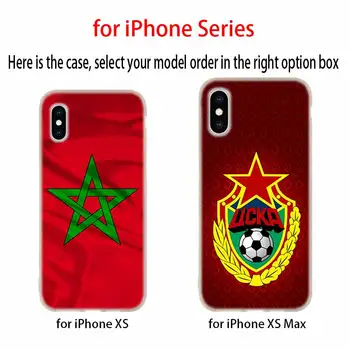 Atvejais, Silikoninis Minkštas Viršelis iPhone 12 11 Pro X XS Max XR 6 6S 7 8 Plius 5 Mini SE 2020 Maroko futbolo Futbolo Krepšys Funda Etui