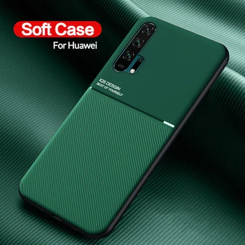 Atveju, Huawei 30 Pro P30Lite Matinis PU Galinio Dangtelio Huawei Nova 5t y9 2019 p20 p40 mate 20 30 pro lite Minkštas Slicone Atveju