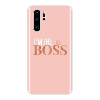 Atveju, Huawei P20 Lite P Smart Plus 2019 Mergina Bosas Rožinė Moterų Animacinių Filmų Padengti Huawei 30 Lite Pro P Smart Z Telefonas Atvejų
