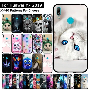 Atveju, Huawei Y7 Pro 2019 apima Y7 Premjero 2019 Silikono TPU Gyvūnų, Kriauklių Maišeliai Funda Huawei Y7 2019 Telefono dėklas Rubisafe