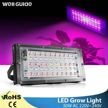 Augalų Augimo Žiedų LED Potvynių Šviesos 50W AC 220V LED Augalų led lempa Augalų Dėmesio Šiltnamio efektą sukeliančių Augalų Hydroponics Augimo Šviesos