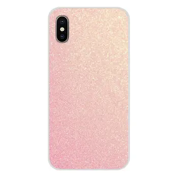 Aukso Pink rose Blizgučiai Samsung Galaxy S2 S3 S4 S5 Mini S6 S7 Krašto S8 S9 S10E Lite Plius Priedai Telefono Atvejais Apima