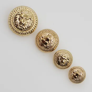 Aukso Sidabro Spalvos Metalo Liūtas Stiliaus Mygtukai Lydinio Drabužių Priedai 
