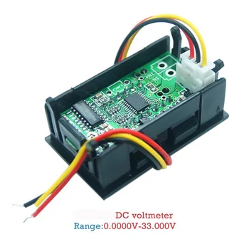 Aukšto tikslumo Digital Voltmeter Skydelis 0.36 colių LED Ekranas, 5 Bitus 0-33.000 V DC Mini Voltų Įtampos Testeris Detektorius