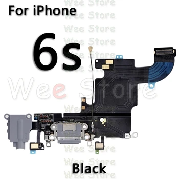 Aukštos Kokybės Apačioje USB Įkroviklis Mic Uosto Doką Įkrovimo Flex Cable For iPhone 6 6s Plius 5 5S SE Doko Jungtis, Flex Nemokamas Pristatymas