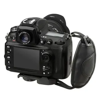 Aukštos Kokybės Juodos Odos Minkštas vaizdo Kameros Riešo Diržas Canon Nikon Sony, Olympus