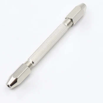 Aukštos Kokybės Mini Micro Aliuminio, rankinis Grąžtas Su Keyless Chuck +10pc Twist Drill Bit Medienos Gręžimo Rotaciniai Įrankiai