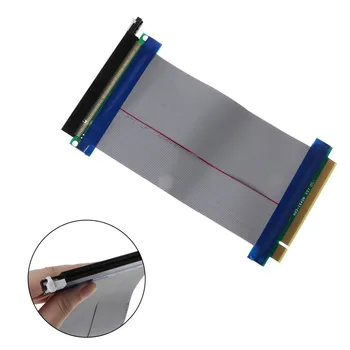 Aukštos Kokybės Naujas PCIe 16X PCI Express PCI-E 16X, kad 16X Stove Extender Kortelės Adapterį Lankstus Kabelis