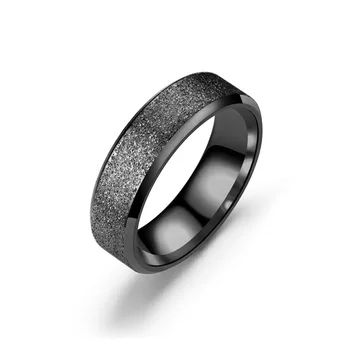 Aukštos kokybės, spalvinga žiedas vyrų žavesio nerūdijančio plieno, matinis žiedas moterų mados vestuvių papuošalai dovana