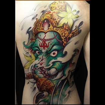 Aukštos kokybės super didelis netikrą tatuiruotę ant visu krūtinės atgal laikinos tatuiruotės vandeniui phoenix paukščių karpis dragon spalvos didelis tatuiruotė