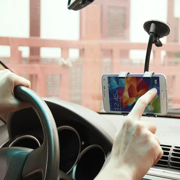Automobilinis Laikiklis Laikiklis Auto Juoda Prekinis, Galinis Stiklo Kalno 360° Sukimosi Mobiliojo Telefono Laikiklis Stovėti Xiaomi 
