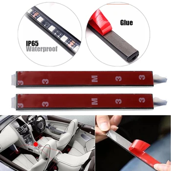 Automobilinis USB LED RGB Atmosfera Juostelės Šviesos Nuotolinio valdymo balsu Interjero Stilius, Dekoratyvinis RGB LED Dinaminis aplinkos Šviesos Juostelės