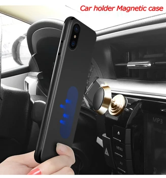 Automobilio savininkas Magnetinio Atveju iphone 12 11 PRO XR XS MAX 8 7 PLIUS 12 Mini Silikono TPU Magnetas Padengti Atveju Galaxy S9 S10e plius