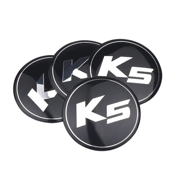 Automobilio Stilius 4pcs 56mm K K5 logotipas automobilio emblema Varantys Centras Hub Bžūp Įklija, KIA K2 K3 K5 k9 Sorento Sportage R Rio Siela