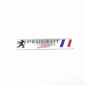 Automobilių Apdailos Lipdukai Logotipas 3D Aliuminio Logotipas Ženklelis Decal Peugeot 107 108 206 207 307 308 508 2008 3008 Automobilių Stilius