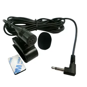 Automobilių Garso Mikrofonas (3,5 mm Įrašą Jack Plug Mic Stereo Mini Laidines Išorinis Mikrofonas Auto DVD Radijo 3m Ilgio Specialistai
