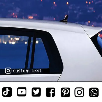 Automobilių Lipdukas Užsakymą Asmeninį Instagram Facebook Tiktok Ir Socialinės Paskyros Vartotojo Vardą Lipdukas Automobilių Lipdukai Priedai