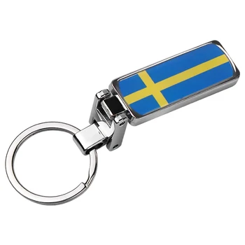 Automobilių Priedai, Automobilių Raktų Žiedas Papuošalai Švedijos Nacionalinės Vėliavos Keychain Pakabukas Key Chain 