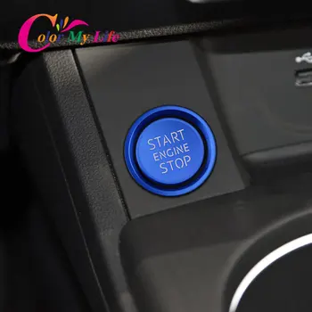 Automobilių Start Stop Variklio užvedimo raktelį Mygtuką Padengti Apdaila Lipdukas Audi A1 A3 A4 A5 A6 A7 A8 Q2 Q3 Q5 Q7 2018-2020 Priedai