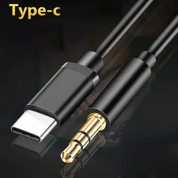 Aux Audio Kabelio Tipas-C USB-C-3.5 mm Male Audio jungtis AUX Kabelis Adapteris Vielos Linija Xioami Huawei Priedai