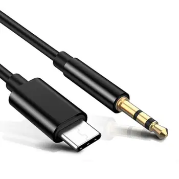 Aux Audio Kabelio Tipas-C USB-C-3.5 mm Male Audio jungtis AUX Kabelis Adapteris Vielos Linija Xioami Huawei Priedai