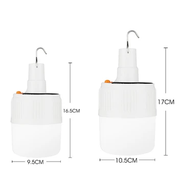 Avarinis Naktį Rinkos Šviesos Saulės USB Įkraunamas LED Lemputė Lempos Kempingas Lempa Kišeninis Prožektorius Žibintuvėlis Žibintų