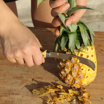 Aštrus nerūdijančio plieno machete peilis, rankinis daržovių, vaisių lukštenimo Nedidelių Bananų, Ananasų peilis medienos rankena pjovimo Virtuvės įrankiai