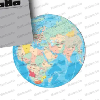 Babaite Juokinga pasaulio žemėlapyje Komfortą Pelės Kilimėlį Žaidimų apvalus Kilimėlis Dydis 220*220*2mm apvalus kilimėlis Žaidimo Kilimėlis