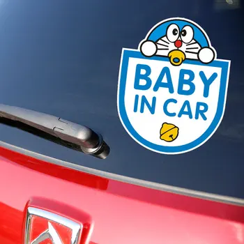 Baby Automobilių Laive Automobilių Lipdukai Animacinių Filmų Doraemon Pieštuku Shinchan Chibi Marukochan Puikus Atspindinti Kūrybos Auto D11