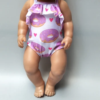 Baby Doll Vasaros Drabužių 43cm, Gimusių Kūdikių Lėlės Plaukti Drabužius 18 Colių Lėlės Bikini