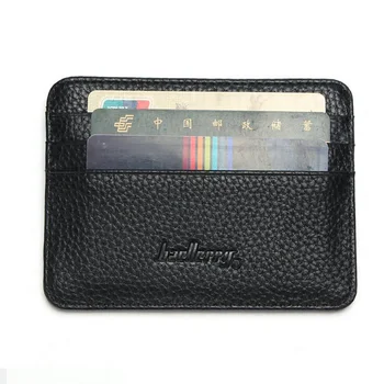 Baellerry Mini Vyrų odos kredito kortelės turėtojo tapatybės kortelę atveju plona piniginė moterims su moneta kišenėje mažos piniginės kortelės
