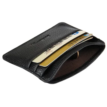 Baellerry Mini Vyrų odos kredito kortelės turėtojo tapatybės kortelę atveju plona piniginė moterims su moneta kišenėje mažos piniginės kortelės