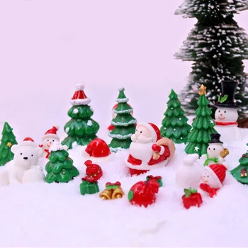BAIUFOR Mini Kalėdinė Dekoracija Fėja, Kalėdų Senelis, senis besmegenis Kalėdų Eglutė Elnių Miniatiūrinės Figūrėlės Namų Dekoro Vaikų Dovanų