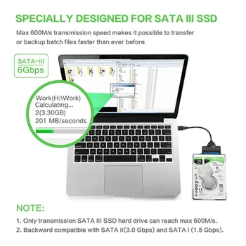 BalanceFit USB, SATA III Kabelio Išorinį Kietąjį Diską, USB Į Serial ATA 22pin Konverteris Kietasis Diskas, 6 Gb 2,5