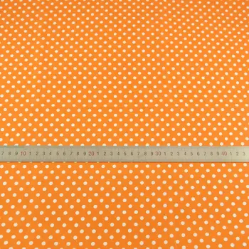 Balti Taškai Dizaino Orange Spausdinti Medvilnės Audinio Kratinys Nustatyti Namų Tekstilės Apdailos Drabužių Siuvimo Scrapbooking Lėlės DTY CM