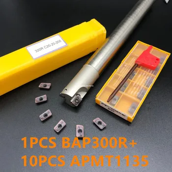 BAP300R frezavimo cutter 120-250mm 1T 2T 3T karbido įterpti frezavimo įrankio laikiklis 10VNT APMT1135 tekinimo staklių dalys įrankis BAP 300R