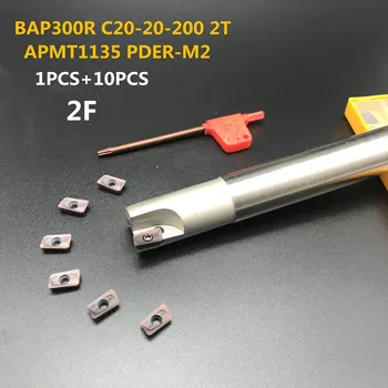 BAP300R frezavimo cutter 120-250mm 1T 2T 3T karbido įterpti frezavimo įrankio laikiklis 10VNT APMT1135 tekinimo staklių dalys įrankis BAP 300R