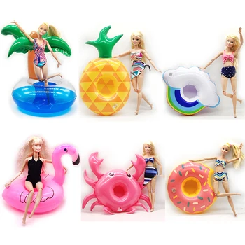 Barbė Lėlės Priedai Mados Lėlės Drabužiai, maudymosi Kostiumėliai ir Plaukti Žiedas Žaislai Vaikams Barbie Boneca Baldai Mergaičių Žaislai Vasarą