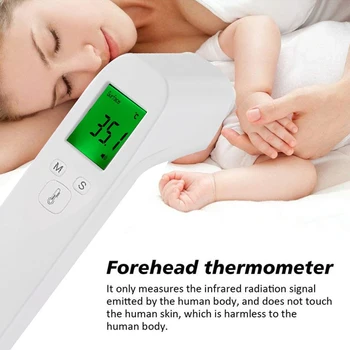 Baterijos tipas Kraujo Deguonies SPO2 PR Širdies ritmo Monitoringo Oximeter, Ne-susisiekite su Žmogaus Kūno Temperatūros Matavimas Ausies Termometras