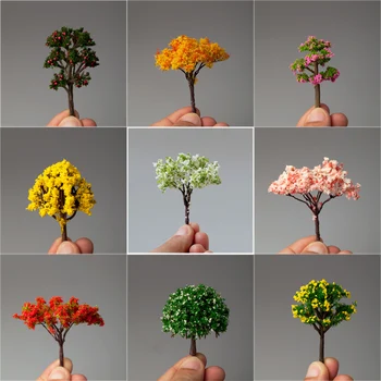 BEAUFORT Miniatiūriniai Įvairiaspalviais Medis, Pušis, Raudonasis Klevas Vyšnių Medžio Grybų Micro Kraštovaizdžio Sultingi Augalų Ornamentais Apdaila