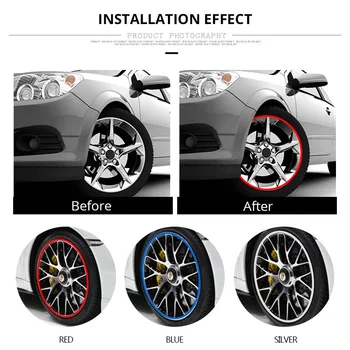 [Bendra] automobilių reikmenys keičiami grynieji dekoratyvinės juostelės kūno rūko lengvas rėmas ryškus juostelės chrome varantys ratlankiai