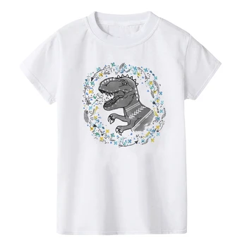 Berniukų, Mergaičių Dinozaurų Marškinėliai Dinozaurų Vaikai Tee Merginos Dinozaurų Marškinėliai Dinozaurų saurus trumpas rankovės apranga Gimtadienio dovana vaikams