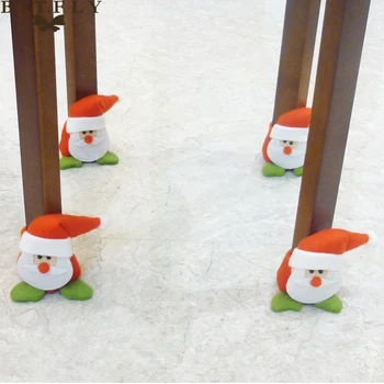 BITFLY 4pcs/daug Kalėdų Kėdės Koją, Padengti Stalo Kojos Kėdės Koja Apima Kalėdų Stalo Dekoro Santa Claus Sniego Kėdės Apima